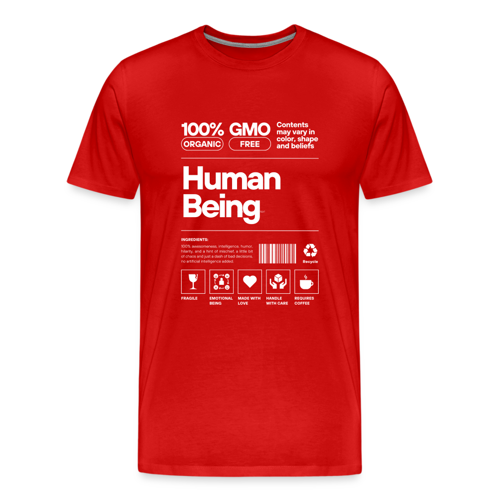 Human Being Men's Premium T-Shirt - red