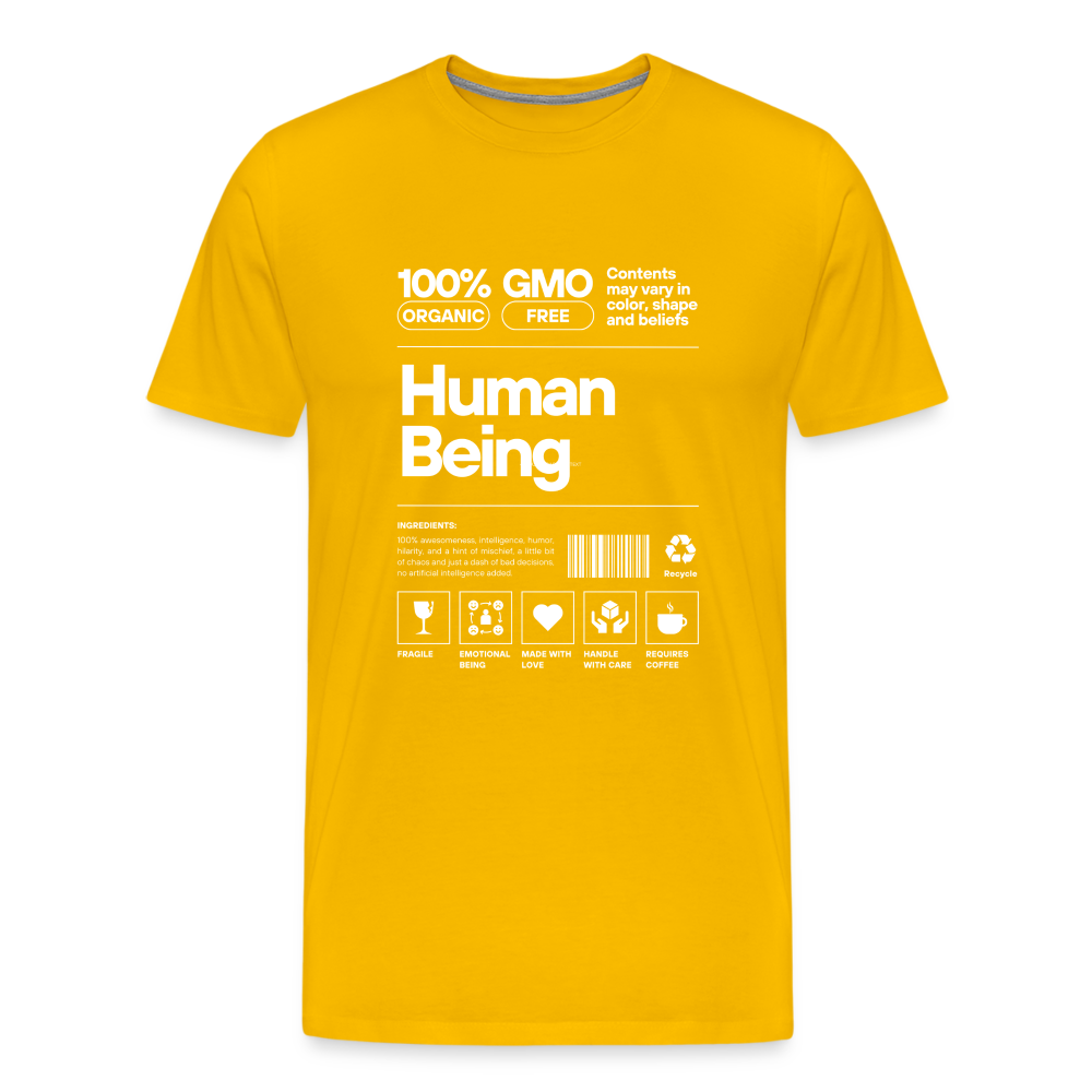 Human Being Men's Premium T-Shirt - sun yellow