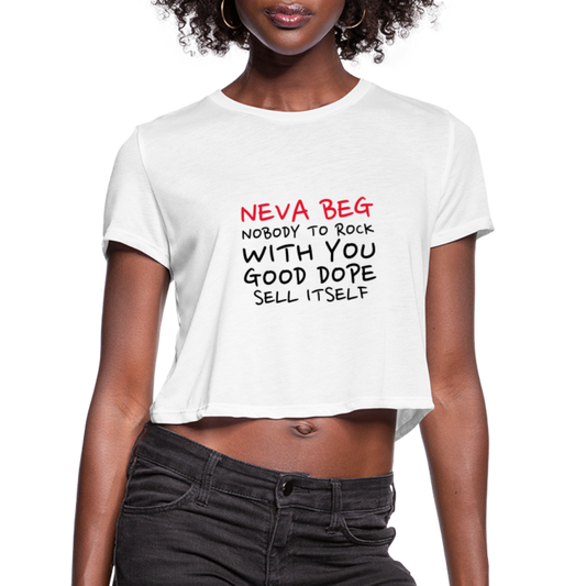 Neva Beg Women's Cropped T-Shirt - white