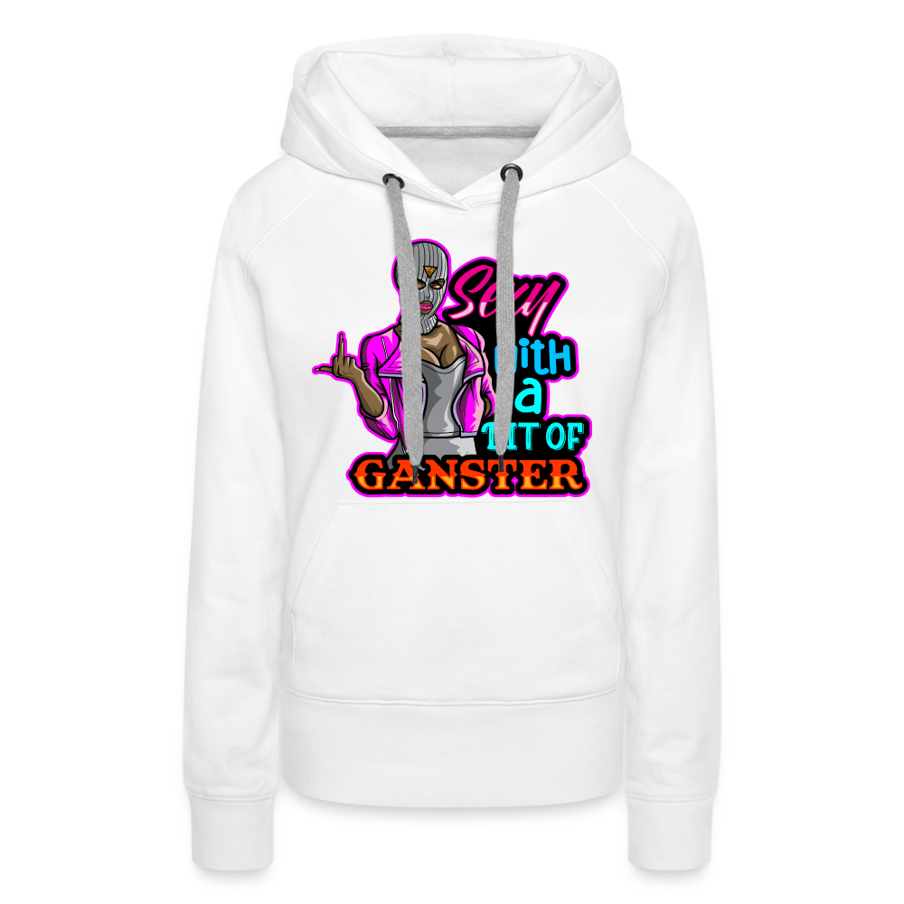 Gangster Women’s Premium Hoodie - white