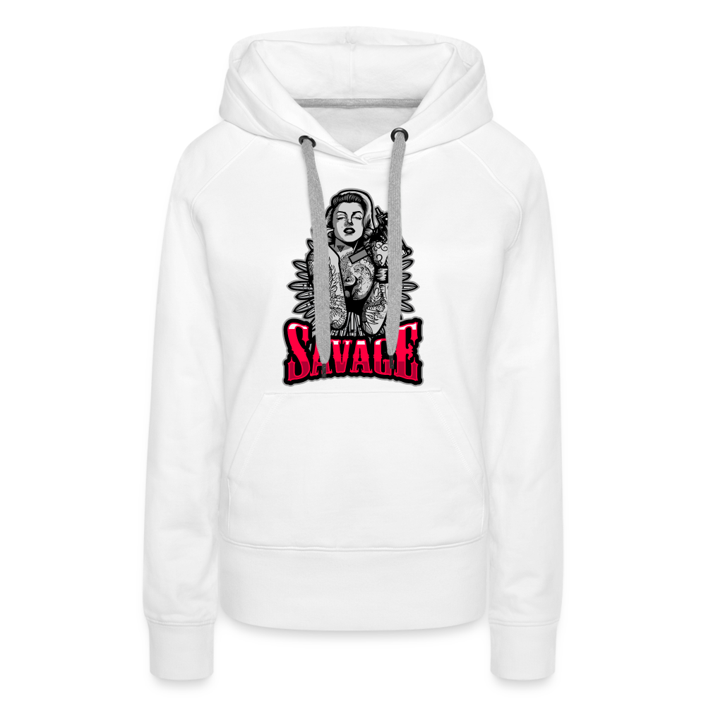 Savasge Women’s Premium Hoodie - white