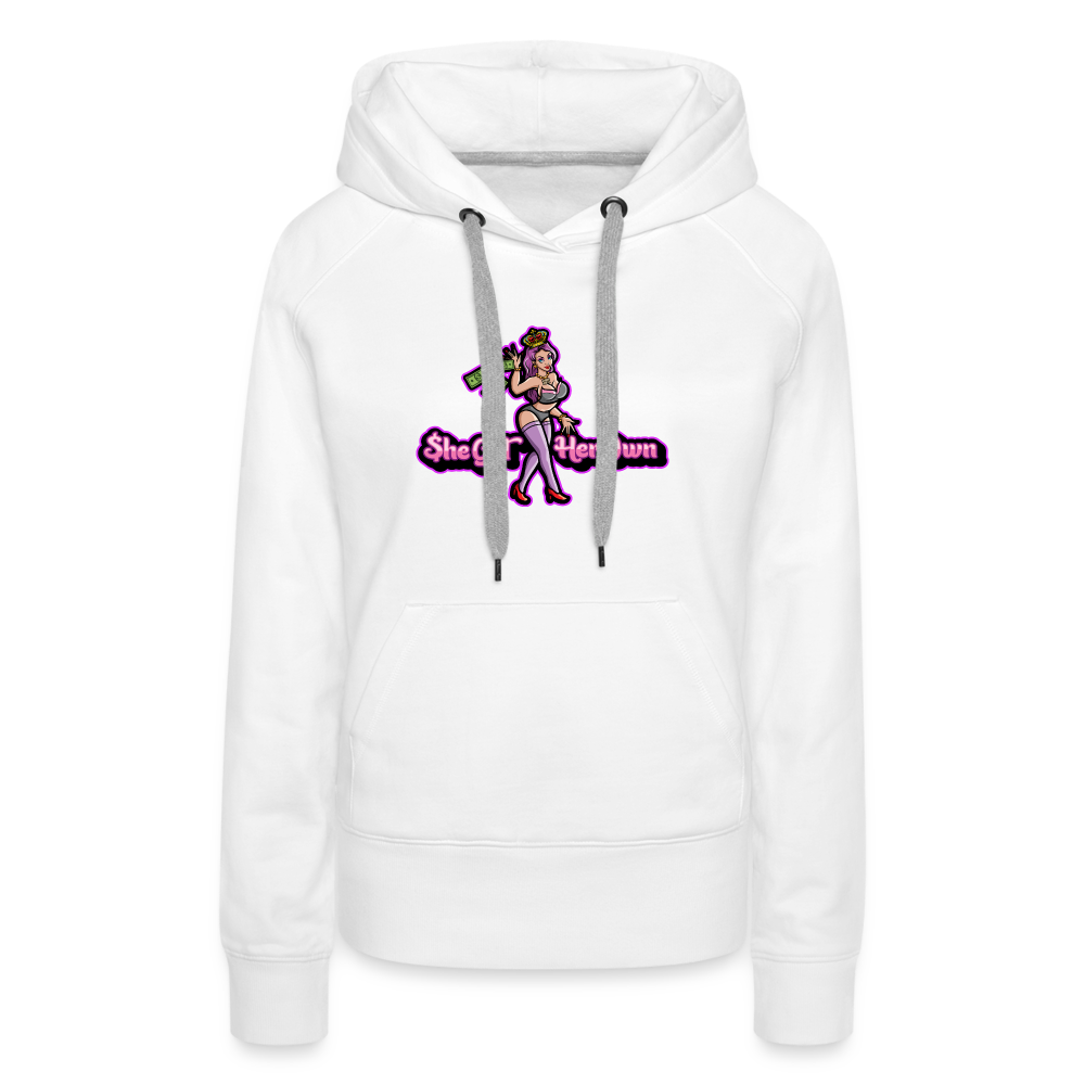 She Got Her Owm Women’s Premium Hoodie - white