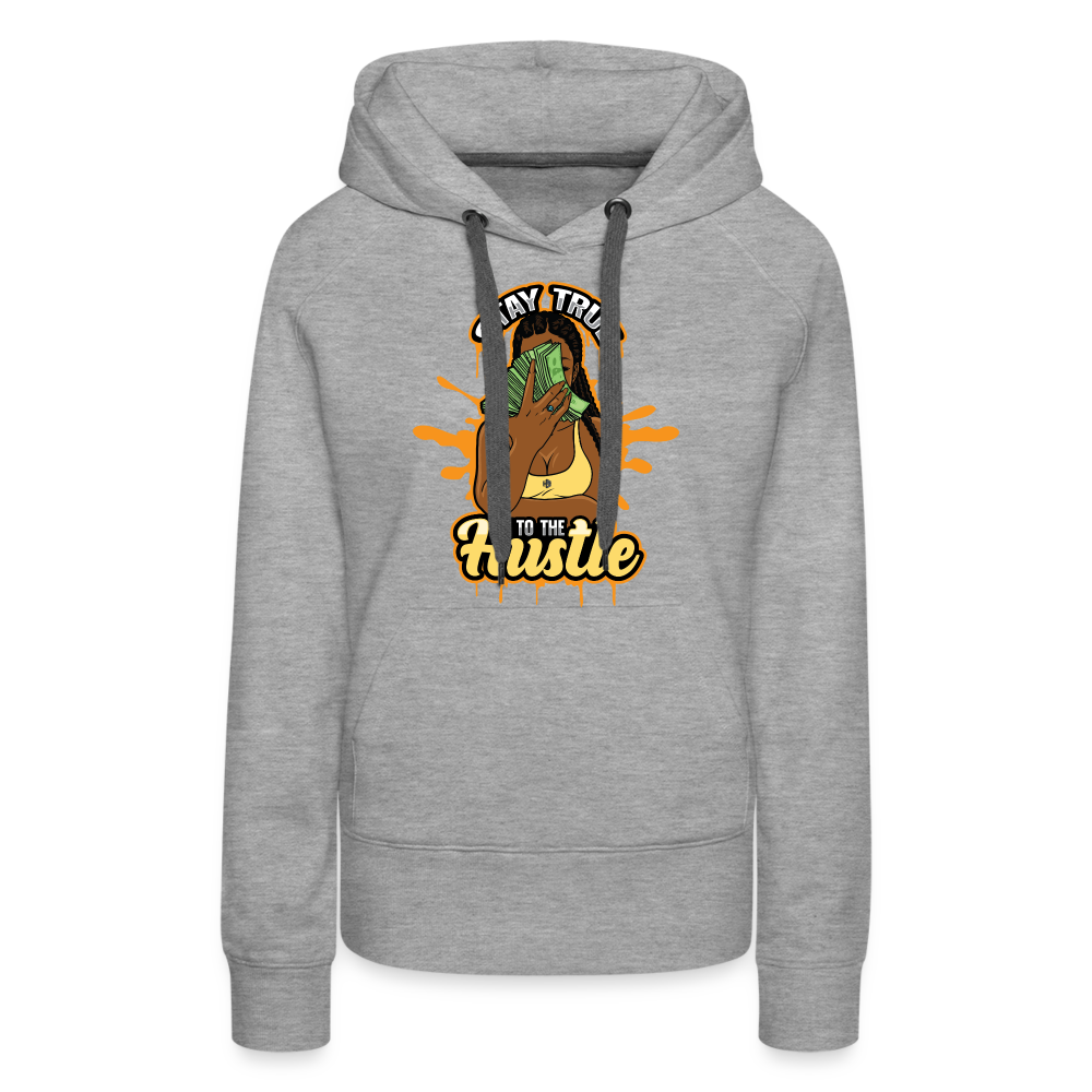 Hustle And Grind Women’s Premium Hoodie - heather grey