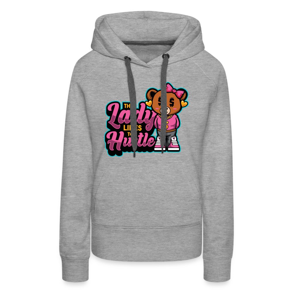 This Lady Hustle Women’s Premium Hoodie - heather grey