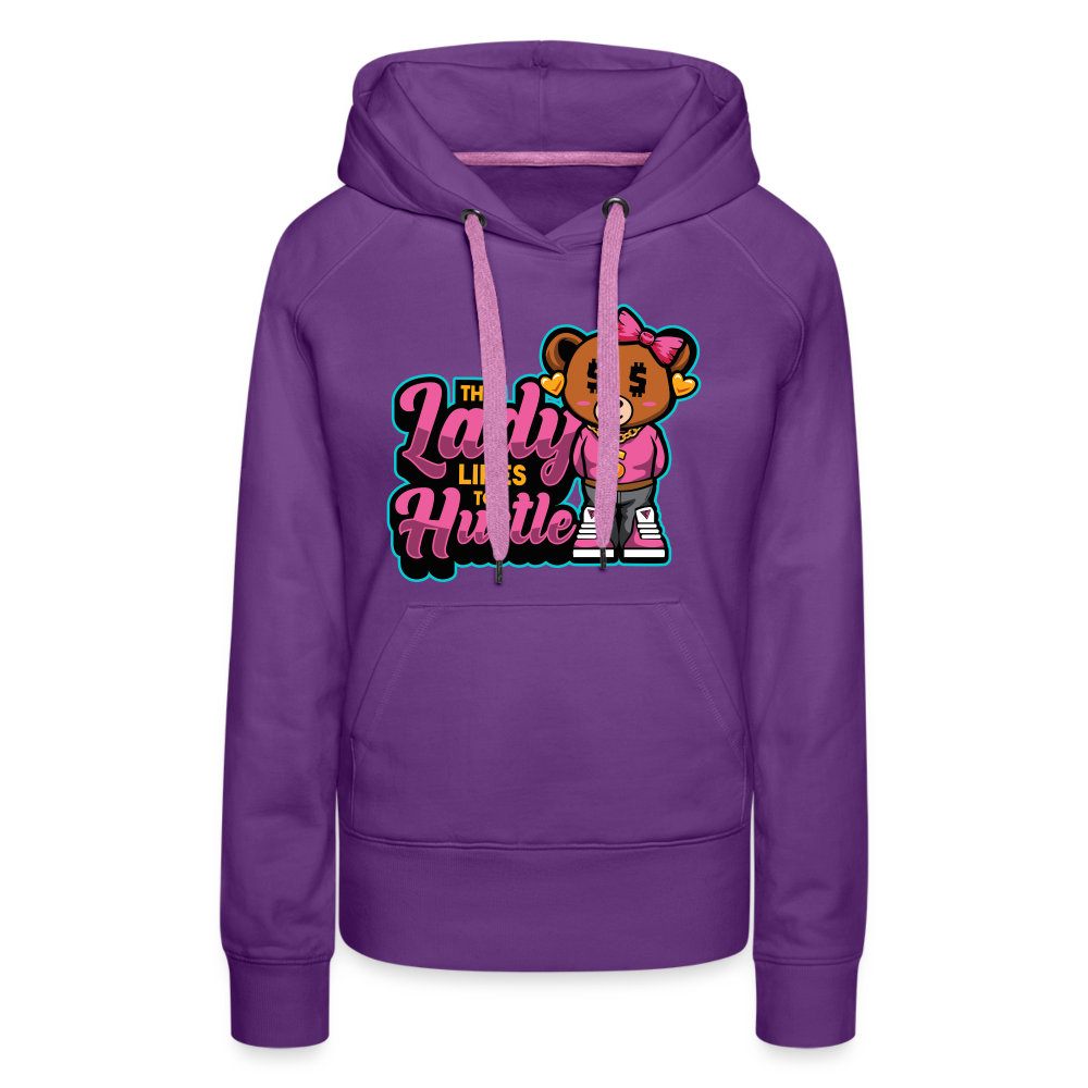 This Lady Hustle Women’s Premium Hoodie - purple