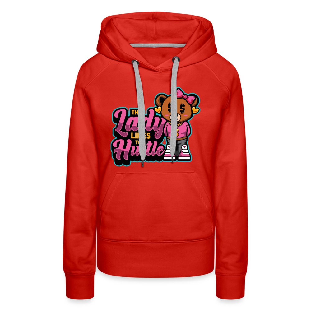 This Lady Hustle Women’s Premium Hoodie - red