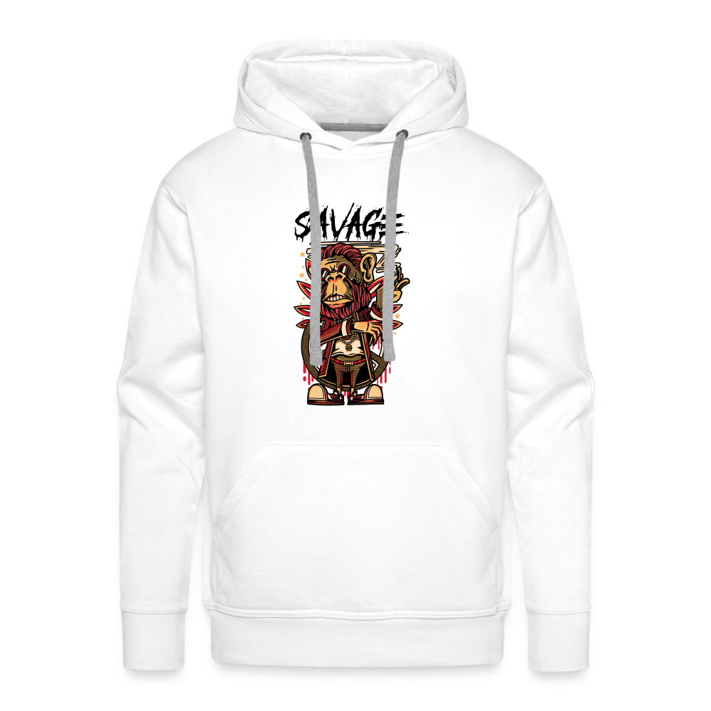 Savage Men’s Premium Hoodie - white