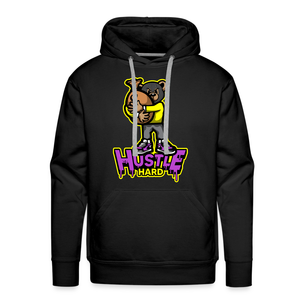 Hustle Hard Men’s Premium Hoodie - black