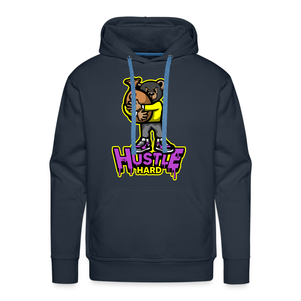 Hustle Hard Men’s Premium Hoodie - navy