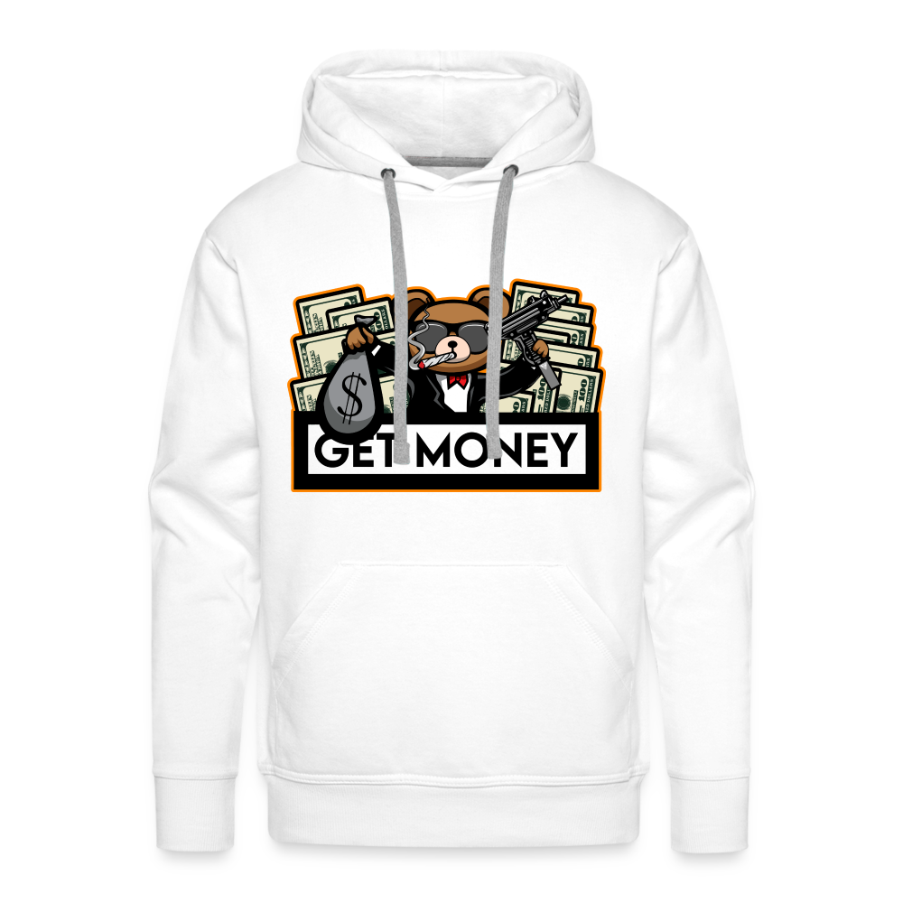 Get Money Men’s Premium Hoodie - white