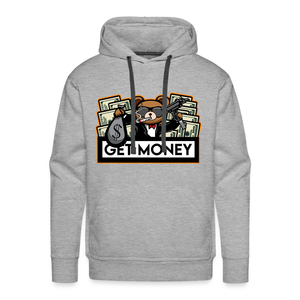 Get Money Men’s Premium Hoodie - heather grey