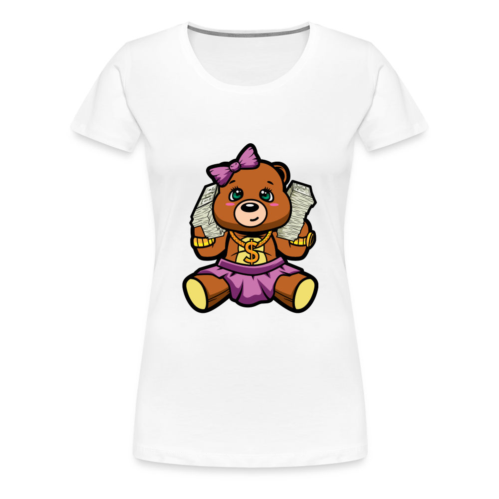 Animal Bear Women’s Premium T-Shirt - white