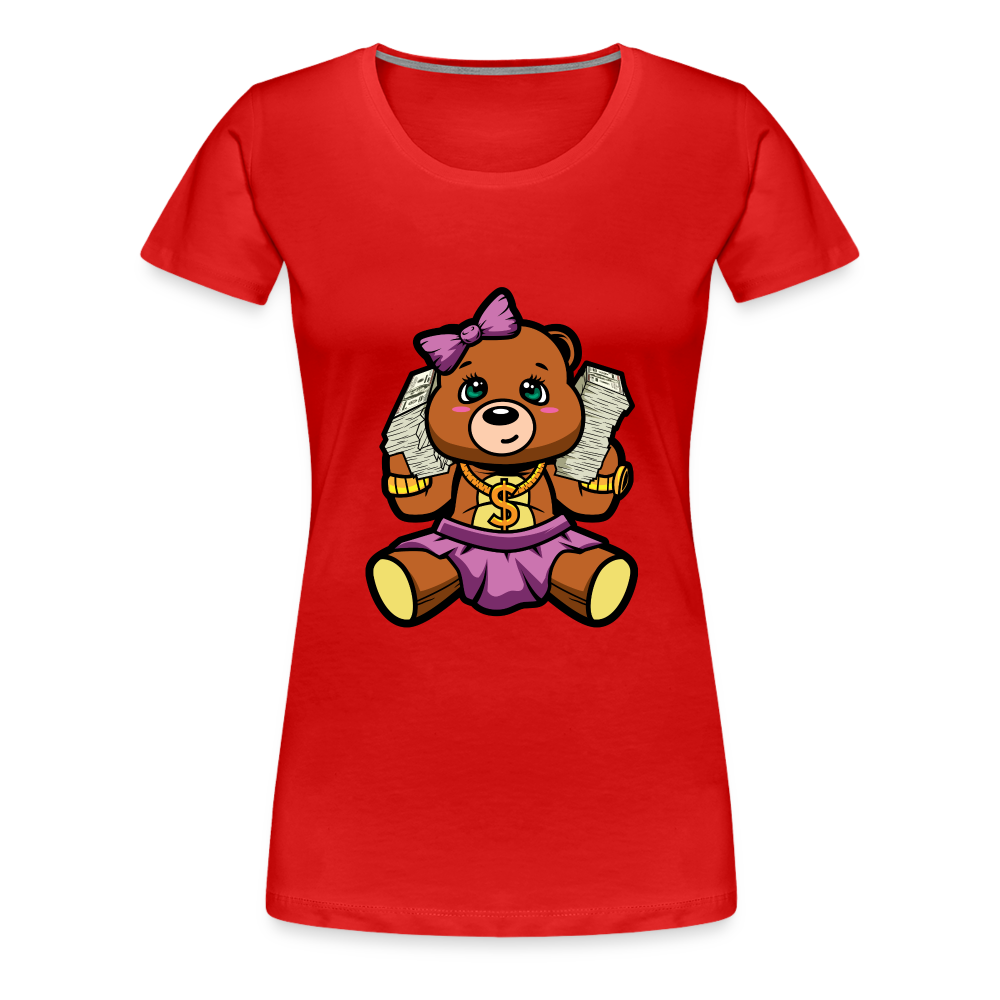 Animal Bear Women’s Premium T-Shirt - red