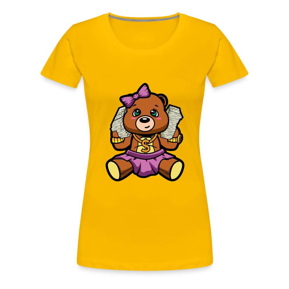 Animal Bear Women’s Premium T-Shirt - sun yellow