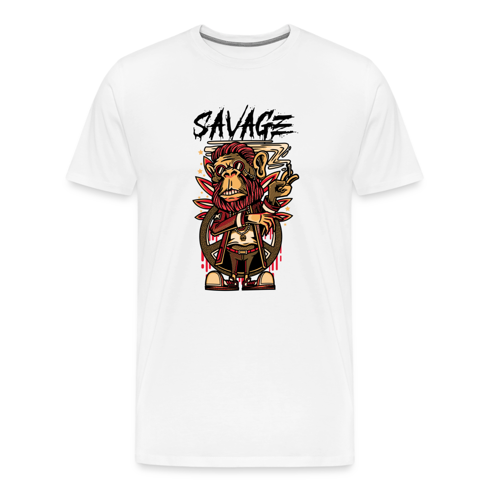 Savage Men's Premium T-Shirt - white