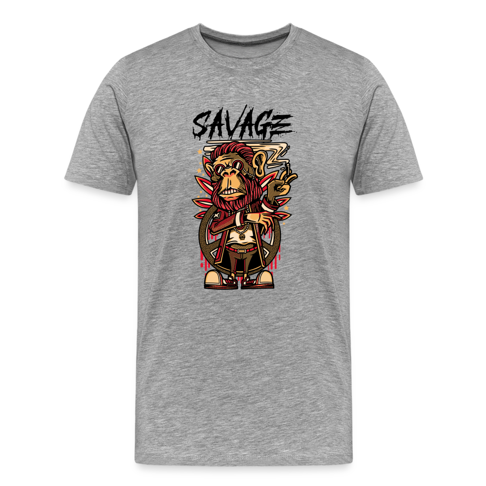 Savage Men's Premium T-Shirt - heather gray