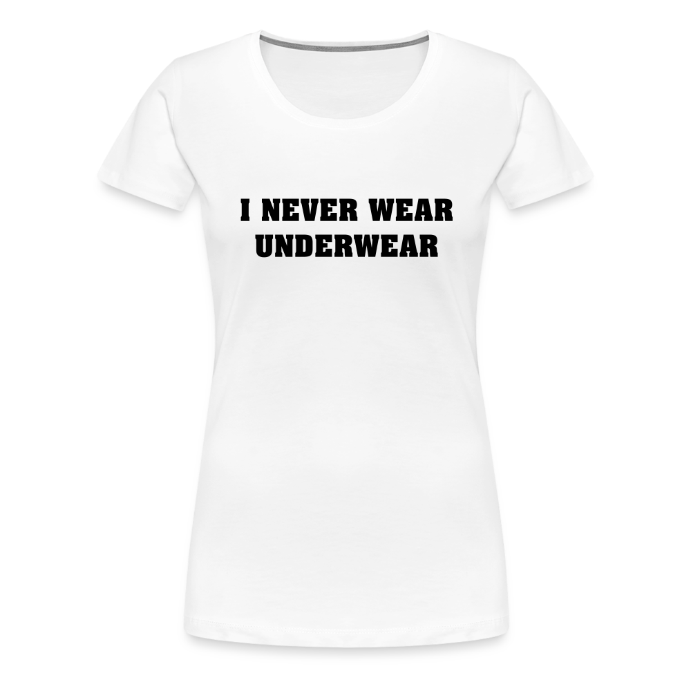 Never Women’s Premium T-Shirt - white