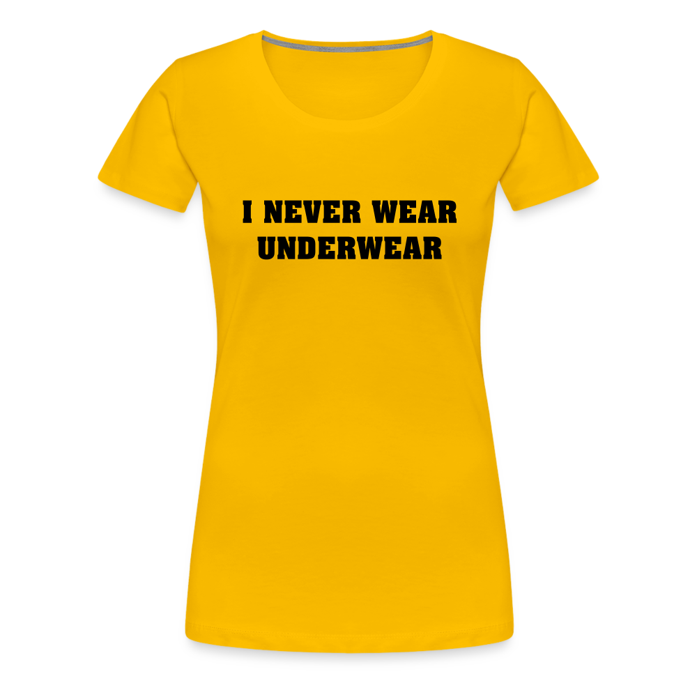 Never Women’s Premium T-Shirt - sun yellow