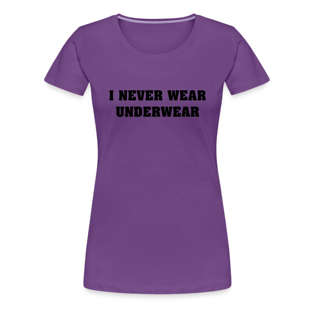 Never Women’s Premium T-Shirt - purple