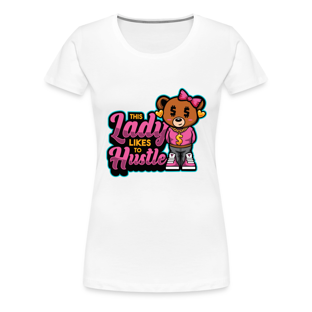 Thsis Lady Hustle Women’s Premium T-Shirt - white