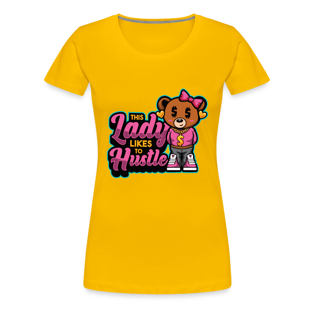 Thsis Lady Hustle Women’s Premium T-Shirt - sun yellow