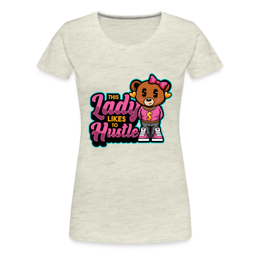 Thsis Lady Hustle Women’s Premium T-Shirt - heather oatmeal