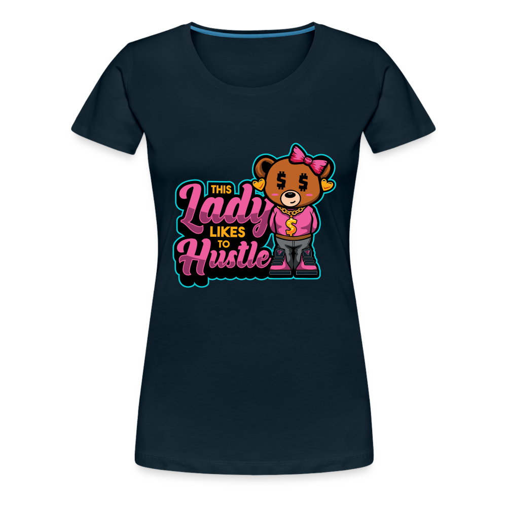 Thsis Lady Hustle Women’s Premium T-Shirt - deep navy