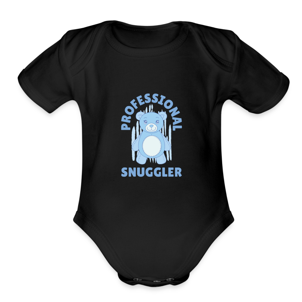 Snuggler Organic Short Sleeve Baby Bodysuit - black