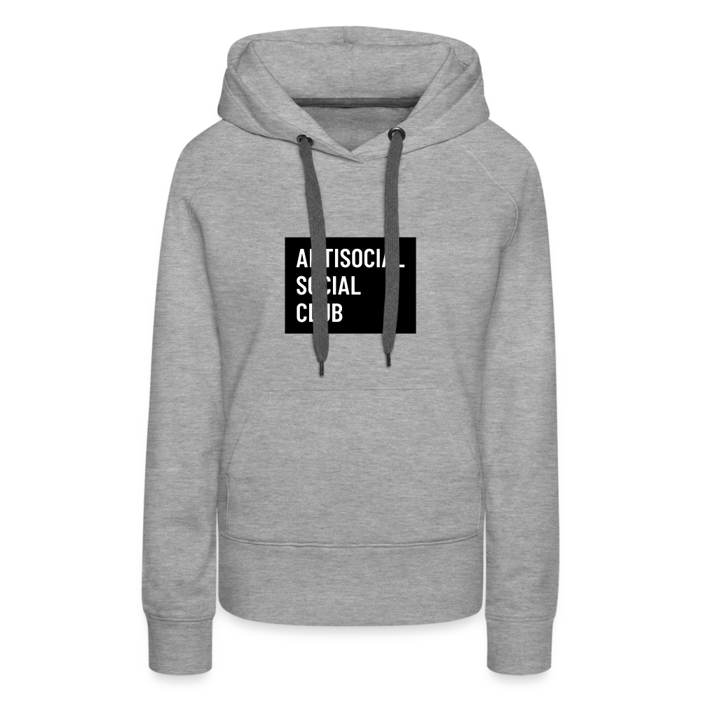 Anti Social Club Women’s Premium Hoodie - heather grey