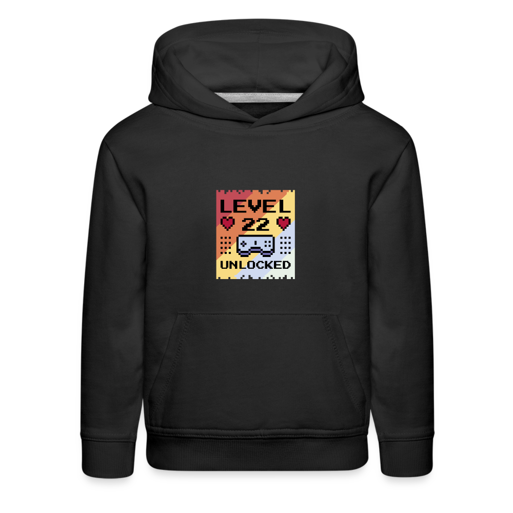 Level Up Kids‘ Premium Hoodie - black