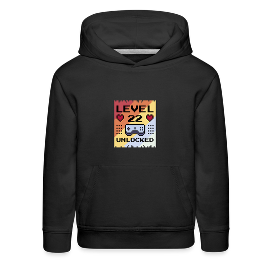 Level Up Kids‘ Premium Hoodie - black